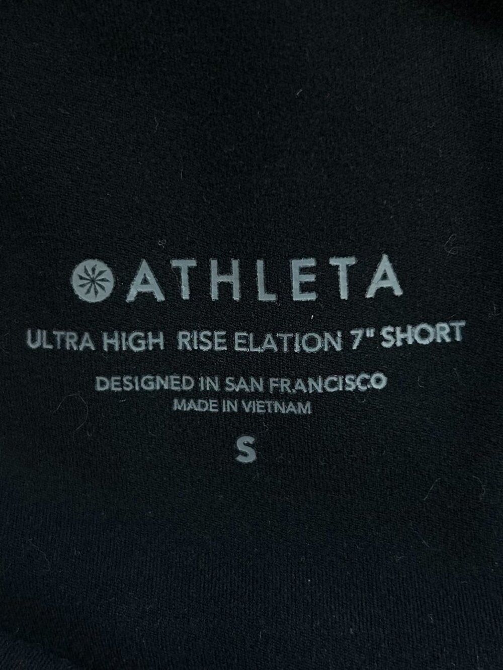 Athleta Ultra High Rise Elation 7" Bike Shorts Black Small Yoga Training - Picture 5 of 9
